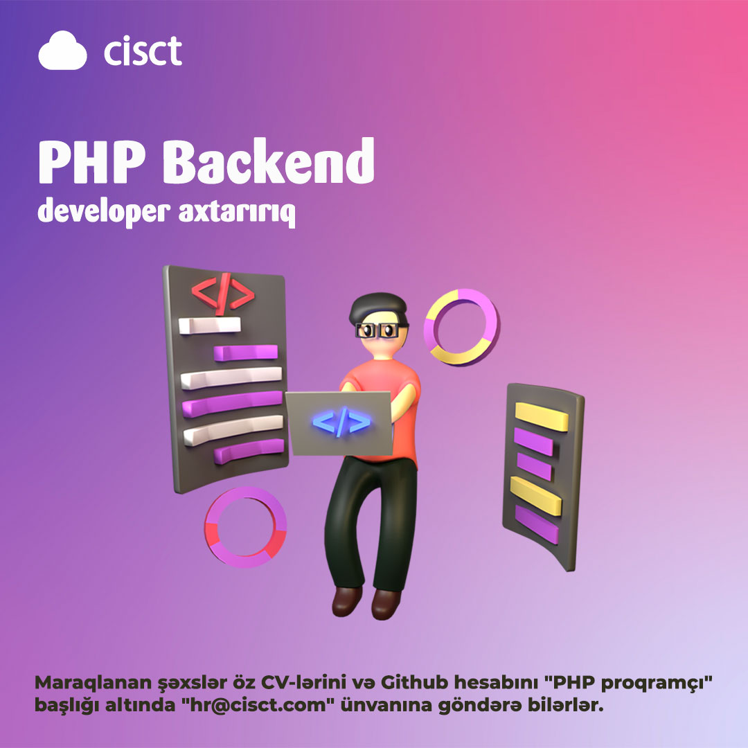 İşgüzar komandamıza PHP Backend developer axtarırıq.